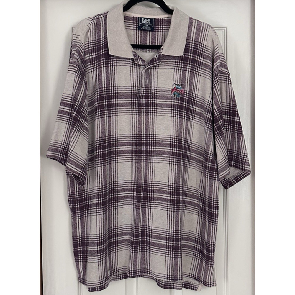 Vintage Lee Sport Detroit Vipers Collared Shirt XL Plaid